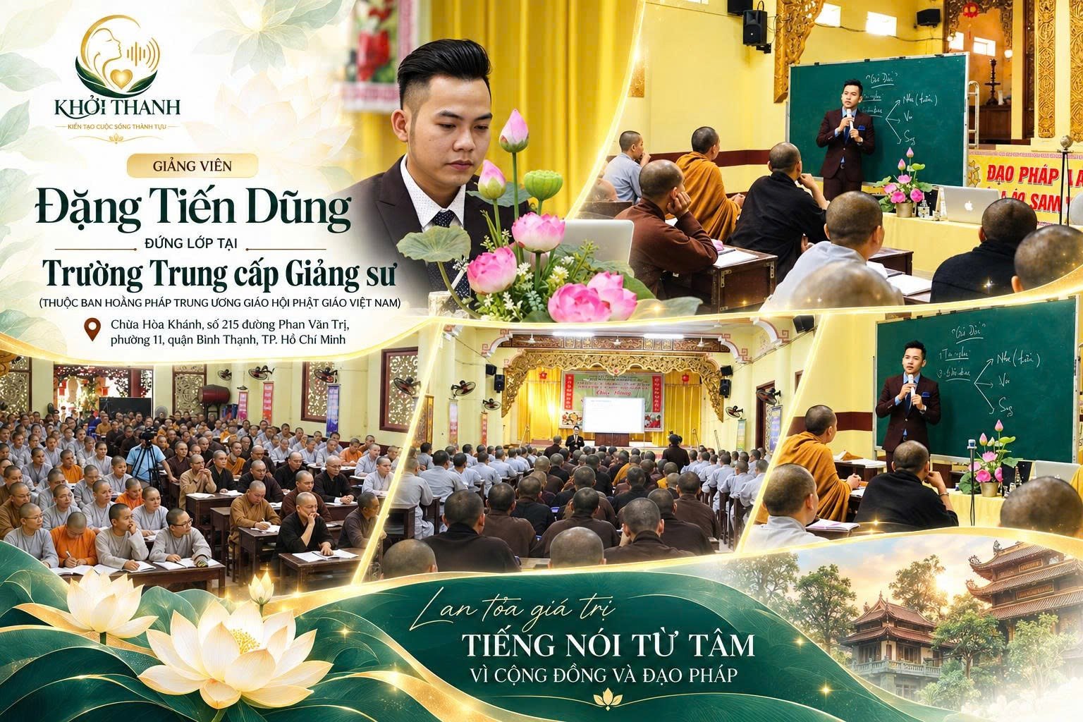 Giảng viên Đặng Tiến Dũng đứng lớp tại Trường Trung cấp Giảng sư