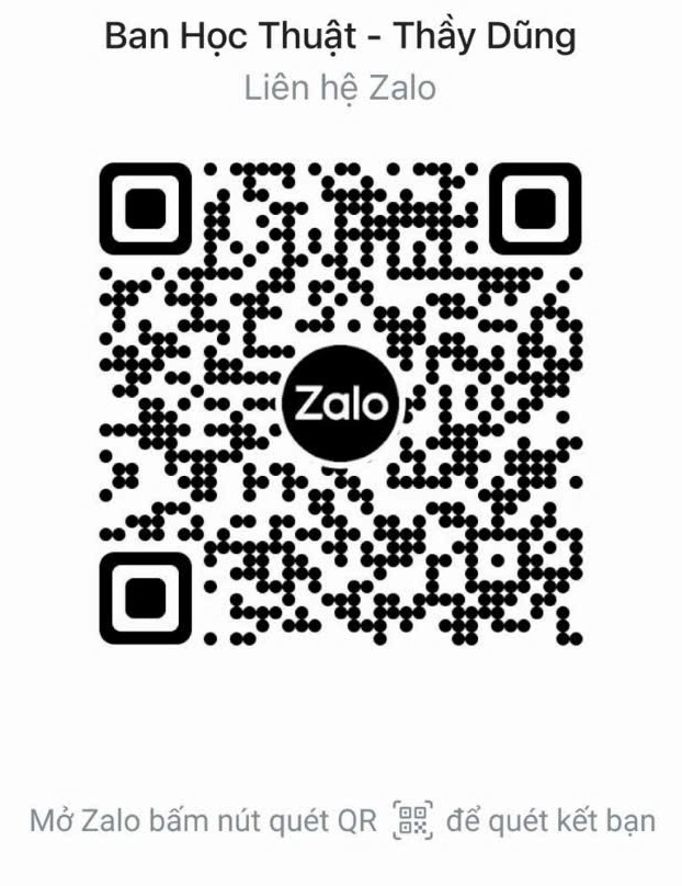 Mã QR Zalo Ban Học Thuật – Thầy Dũng